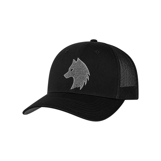 Gorra trucker negra Wolf