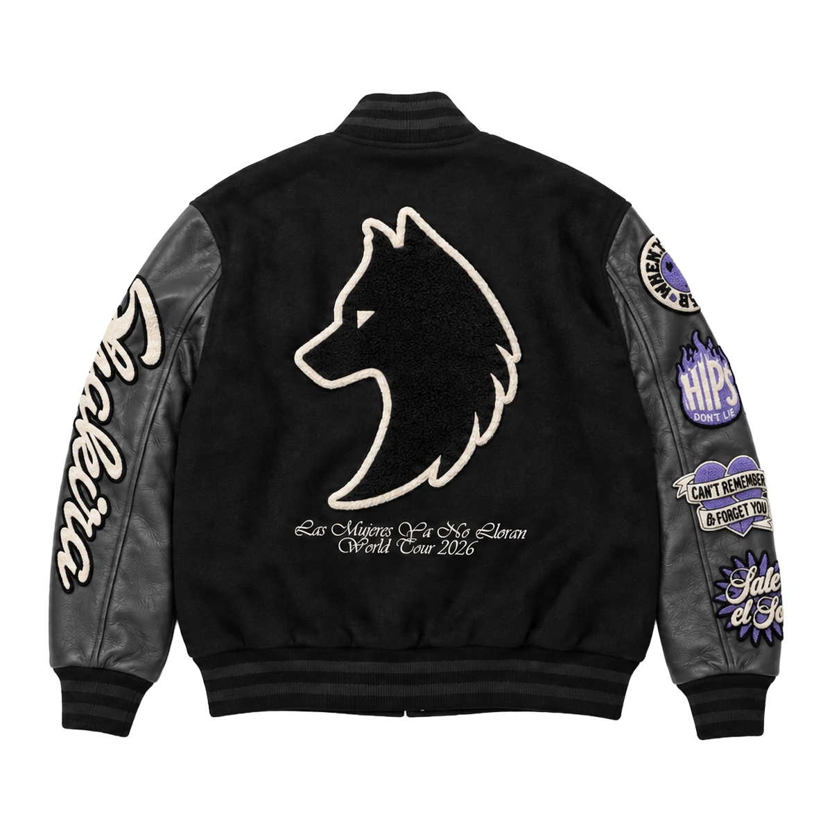 Chaqueta Shakira varsity negra 
