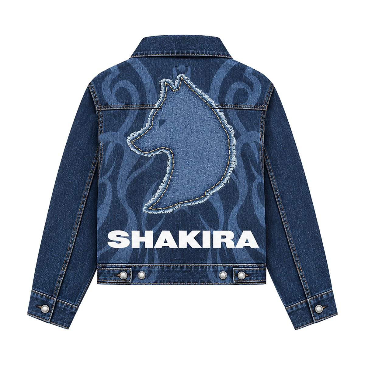 Chaqueta vaquera azul de Shakira