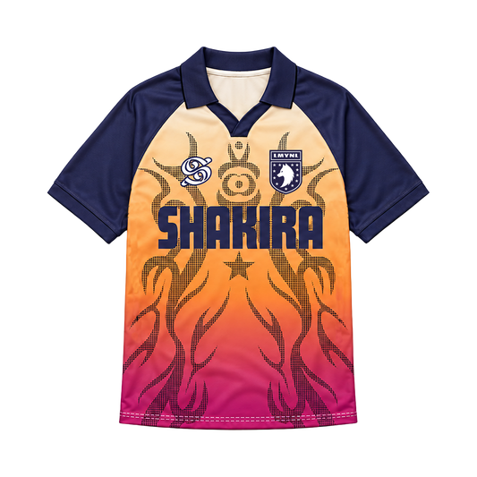 Camiseta de fútbol azul marino degradada