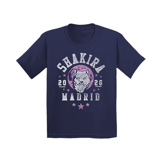 Camiseta azul marino juvenil Tour Wolf